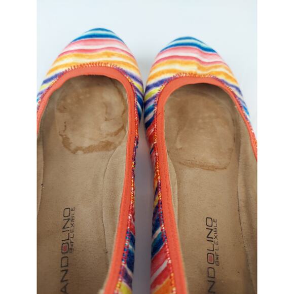 Bandolino Edina Women's Ballet Flat Striped Multi Color Flat 6.5 - Picture 6 of 7